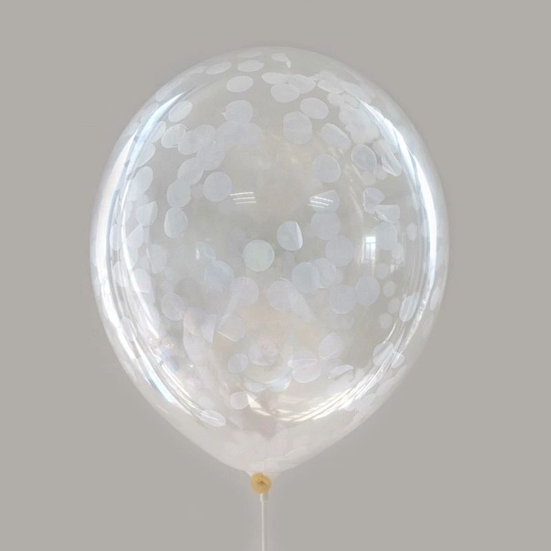 Party Latex 12 18 36 inch Clear Transparent Ballon Globos Pink Blue White Rose Gold Confetti Balloon Set with Tassels