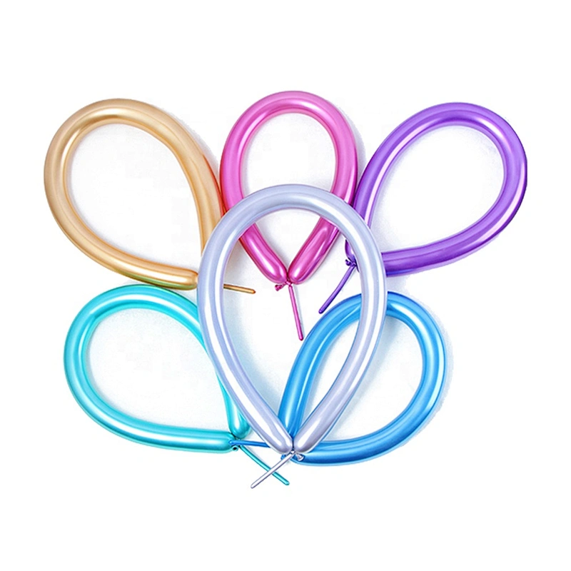 Eco Friendly Toy Large Giant Knitting Shape Diy Twisting Modeling Ballon Rainbow Metallic Twisty Long 270 Chrome Balloon