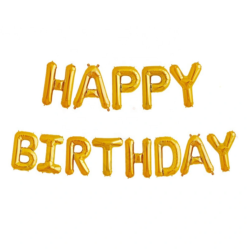 Cheap Helium Decorative Silver Gold Mylar Foil Letters Shape Alphabet Balloon