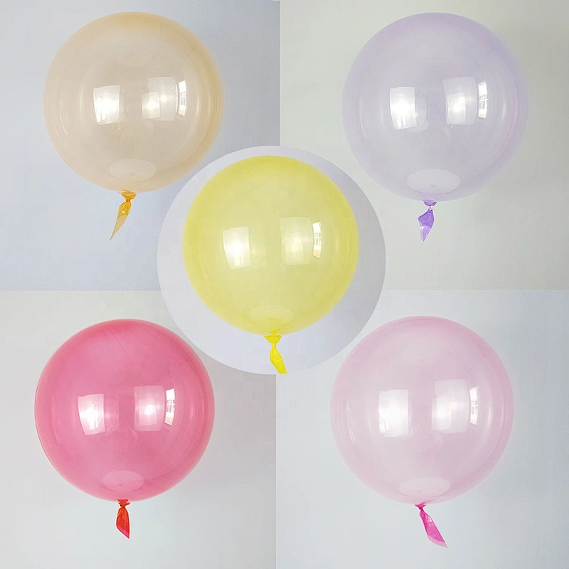 Party 18 24 36 inch Purple Bubble Latex Ballon Ball Helium Transparent Clear Bobo Globos Crystal Balloon