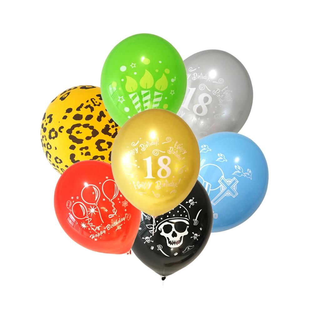 Cheap Promotional Birthday New Year Small Ballon Inflatable Helium Air Biodegradable Latex Metallic Printed Logo Custom Balloons