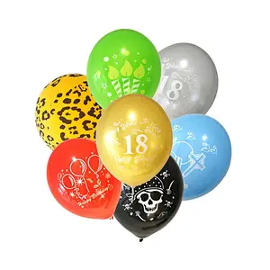 Cheap Promotional Birthday New Year Small Ballon Inflatable Helium Air Biodegradable Latex Metallic Printed Logo Custom Balloons