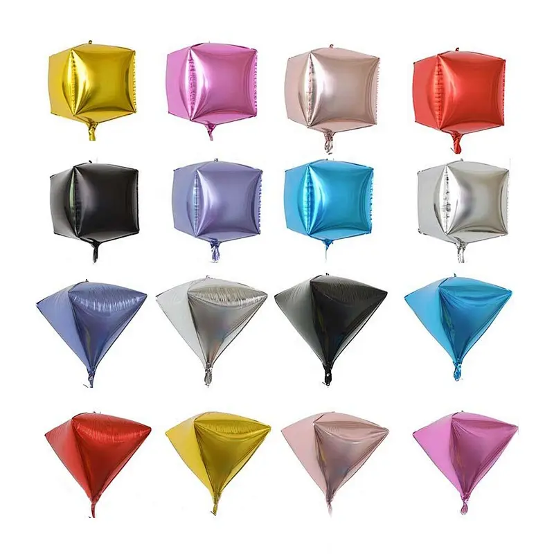 Party Helium Air Round Shape Aluminium Ballon Globos 18 inch Metal Blue Rose Gold Silver 4D Foil Balloon