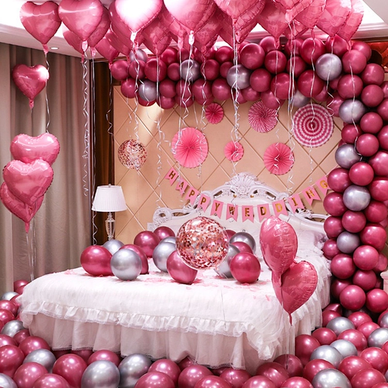 Supplier Sale Large Magic Flower Easy Diy Latex Metal Silver Gold Black Navy Blue and White Pastel Arch Balloon Kit for Wedding
