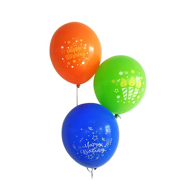 12 Latex Custom Made Metallic Silver Purple Blue Orange Balon Print Logo Balloon with Logo
