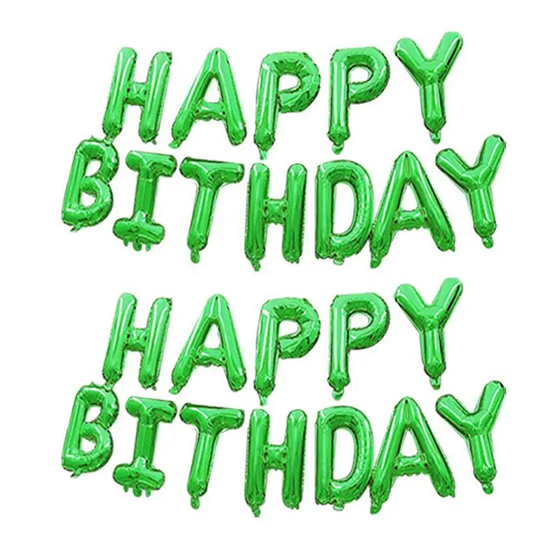 Party Decoration Helium Metallic Gold Happy Birthday Letter Foil Ballon Set