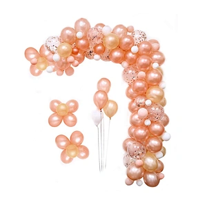 30 Pack 1 Birthday Party Decoration Wall Ballon 5 9 inch 12'' Balloon Round Metallic Rose Gold Balon Bouquet Garland Arch Kit