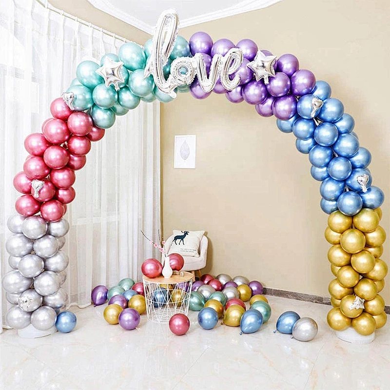 2021 Happy Valentines Mother's Day Metallic Metal Ballon Chrome Balloon Garland Arch Kit Set for Mothers Valentine's Day