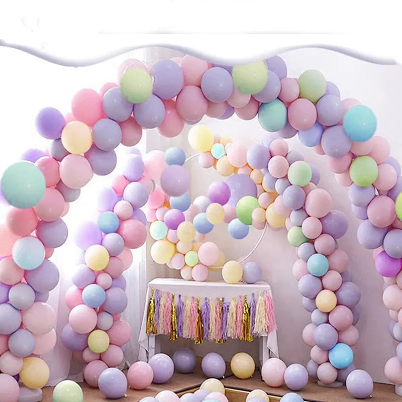 Latex Round Custom Assorted Color Pastel Macaroon Ballon Balloons Set
