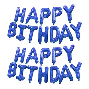 Party Decoration Helium Metallic Gold Happy Birthday Letter Foil Ballon Set