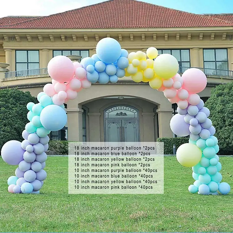 Latex Round Custom Assorted Color Pastel Macaroon Ballon Balloons Set
