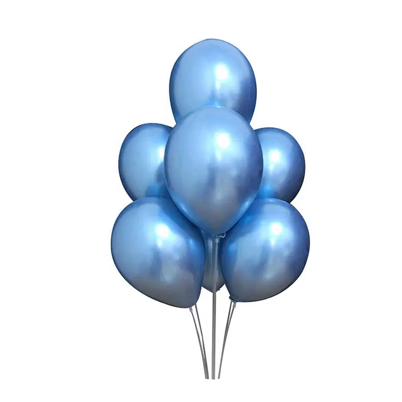 Big Size Large 12 inch Solid Balon Metal rose gold silver red pink Blue and golden color Chrome Latex Ballon Balloon
