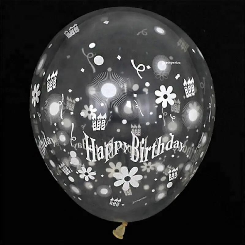 Shiny Latex Transparent Baby First Birthday Decoration Helium Balloon