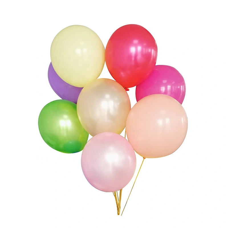 100pcs 9inch 9 inch Standard 1.8 g Round Multi Color Metallic Colour Helium Ballon Pearl Gold Silver Latex Balloon