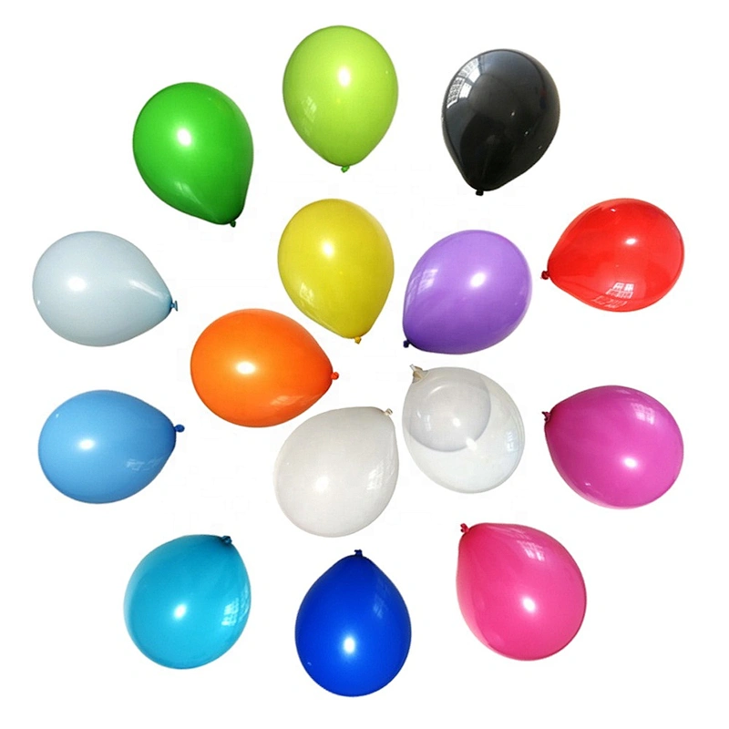 100pcs 9inch 9 inch Standard 1.8 g Round Multi Color Metallic Colour Helium Ballon Pearl Gold Silver Latex Balloon