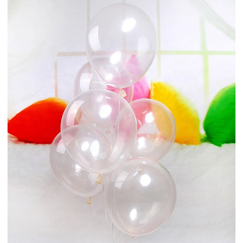 Shiny Customized Giant Round Shape Transparent 12 Inch 18 Inch Latex Balloons