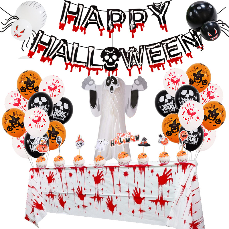 Party Supplies Halloween Paper Bloody Decor Weapons Garland Banner Event Party Supplies Flag Halloween Decoration Sets