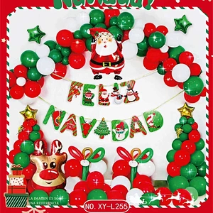 Amazon Hot Sale Feliz Navidad Celebrate Christmas Decorations Creative Gifts Santa Claus Balloon Christmas Party Balloon Set