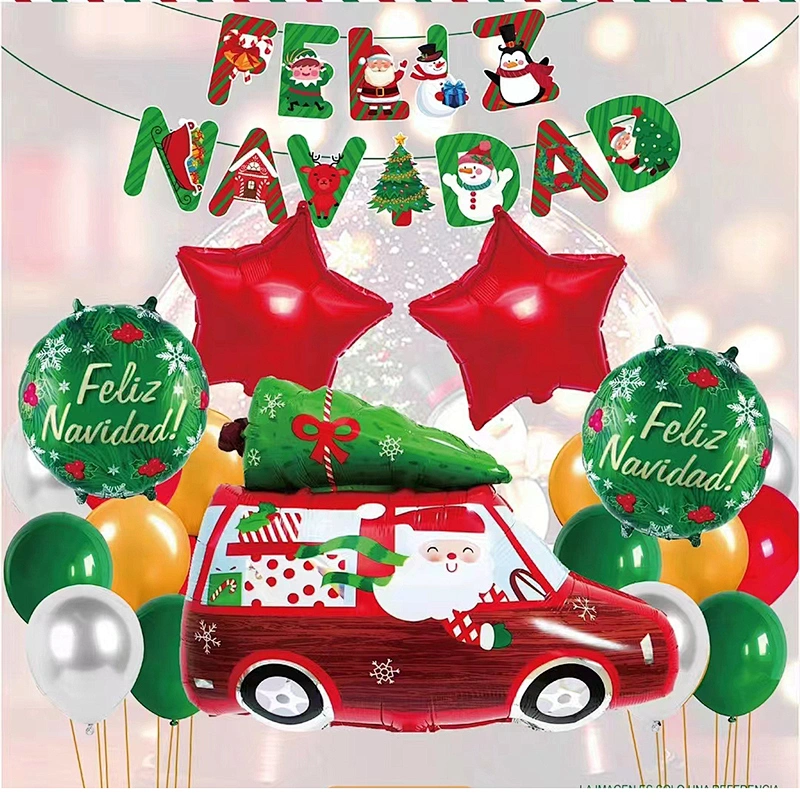 Feliz Navidad 2022 Merry Christmas Decorations Balloon Kit Merry Christmas santa Claus xmas Tree snowman Foil Balloon