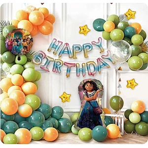 Baby Girl Cute Cartoon Mermaid Themed Birthday Party Latex And Foil Balloon Balloon Set Mermaid Birthday Atmosphere Decoration