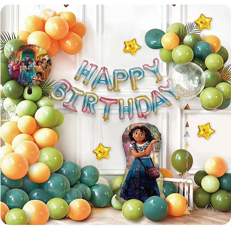 Baby Girl Cute Cartoon Mermaid Themed Birthday Party Latex And Foil Balloon Balloon Set Mermaid Birthday Atmosphere Decoration