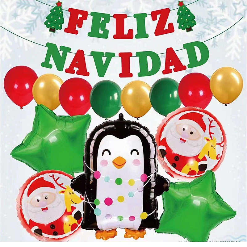 Feliz Navidad 2022 Merry Christmas Decorations Balloon Kit Merry Christmas santa Claus xmas Tree snowman Foil Balloon