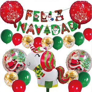 Feliz Navidad 2022 Merry Christmas Decorations Balloon Kit Merry Christmas santa Claus xmas Tree snowman Foil Balloon