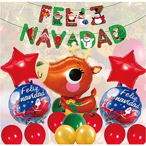 Feliz Navidad 2022 Merry Christmas Decorations Balloon Kit Merry Christmas santa Claus xmas Tree snowman Foil Balloon