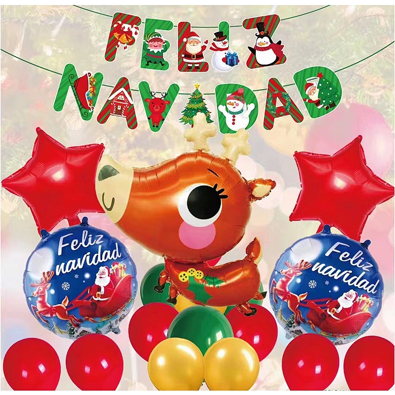 Feliz Navidad 2022 Merry Christmas Decorations Balloon Kit Merry Christmas santa Claus xmas Tree snowman Foil Balloon