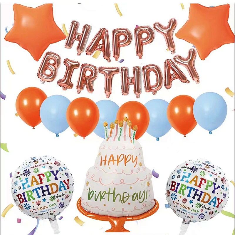 Latex Foil Balloon Party Decorations High Quality Happy Birthday Balloons Set For Birthday Party Decorations