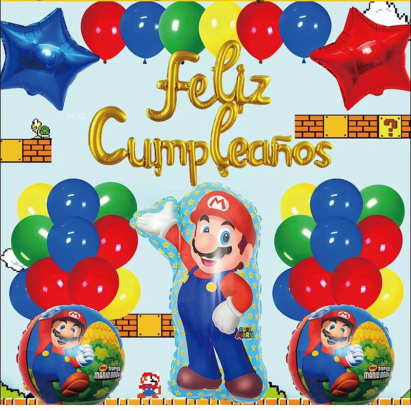 Feliz Cumpleanos Happy Birthday Theme Character Party Decoration Balloons Set Cartoon Foil Ballons Birthday Party Decorations