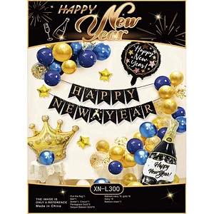 New Design Amazon 2023 Happy New Year Balloons Party Balloon Kit for New Year Decoration 2023 Balloon Banner