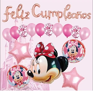 Feliz Cumpleanos Happy Birthday Theme Character Party Decoration Balloons Set Cartoon Foil Ballons Birthday Party Decorations