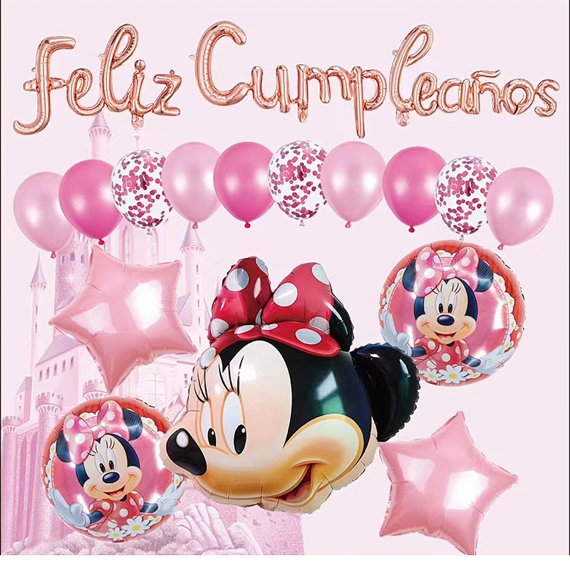 Feliz Cumpleanos Happy Birthday Theme Character Party Decoration Balloons Set Cartoon Foil Ballons Birthday Party Decorations