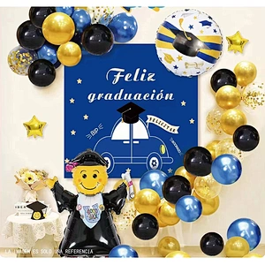 Amazon Low Price 2023 Congrats Grad Party Decoration Supply Spanish Feliz Graduation Bunting Flag Balloon Backdrop Arch Garland