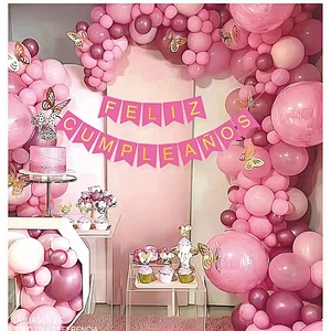 2022 Feliz Cumpleanos Happy Birthday Decorations Supplies Girl Celebration Happy Birthday Confetti Balloon And Latex Balloons