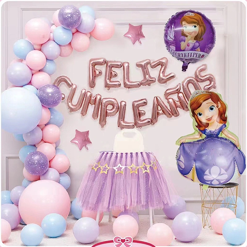 New Design Feliz Cumpleanos Baby Shower Boys&Girls Happy Birthday Balloon Party Decorations Latex Balloon Garland Arch Kit