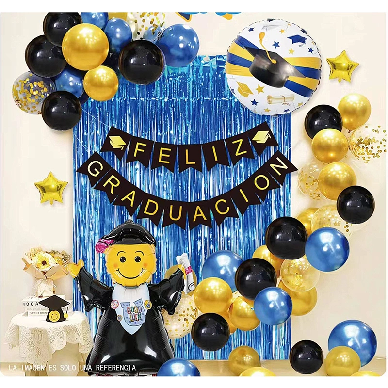 Amazon Low Price 2023 Congrats Grad Party Decoration Supply Spanish Feliz Graduation Bunting Flag Balloon Backdrop Arch Garland