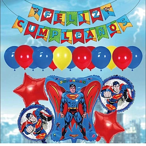 Feliz Cumpleanos Happy Birthday Theme Character Party Decoration Balloons Set Cartoon Foil Ballons Birthday Party Decorations