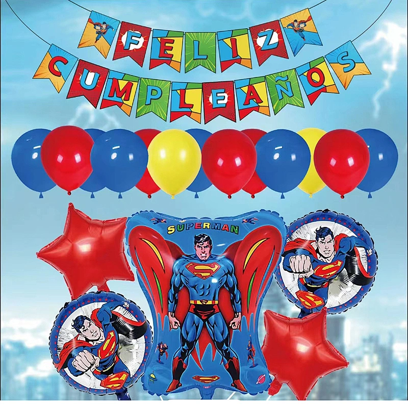 Feliz Cumpleanos Happy Birthday Theme Character Party Decoration Balloons Set Cartoon Foil Ballons Birthday Party Decorations