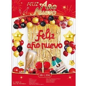 New Design Amazon 2023 Happy New Year Balloons Party Balloon Kit for New Year Decoration 2023 Balloon Banner