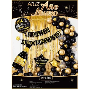 New Design Amazon 2023 Happy New Year Balloons Party Balloon Kit for New Year Decoration 2023 Balloon Banner