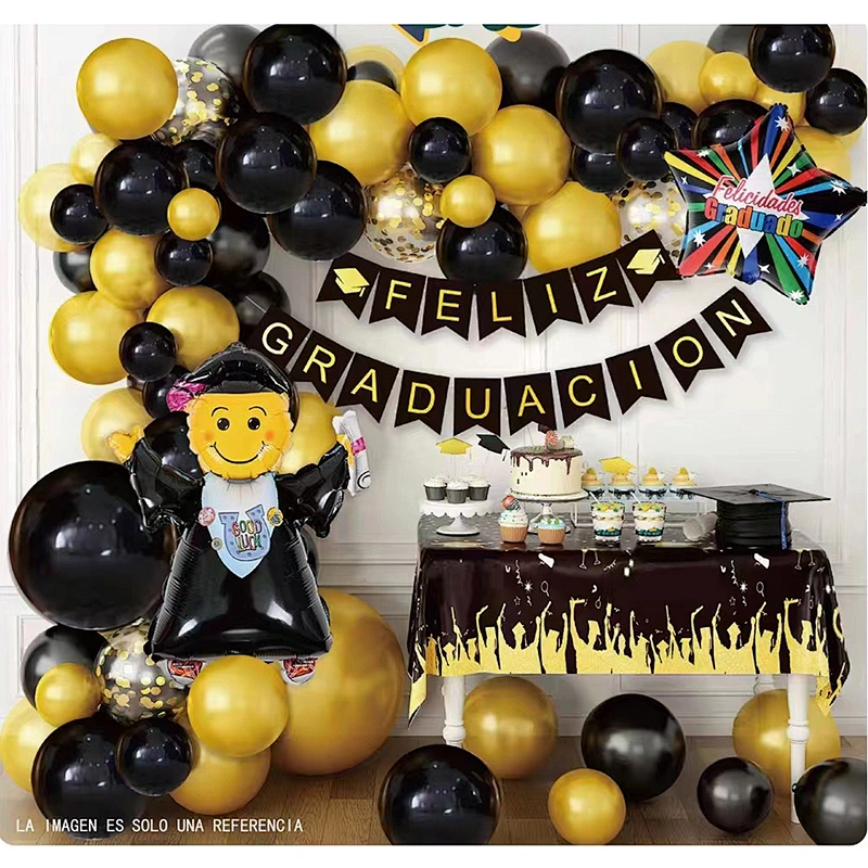 Amazon Low Price 2023 Congrats Grad Party Decoration Supply Spanish Feliz Graduation Bunting Flag Balloon Backdrop Arch Garland