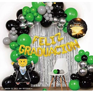 Amazon Low Price 2023 Congrats Grad Party Decoration Supply Spanish Feliz Graduation Bunting Flag Balloon Backdrop Arch Garland