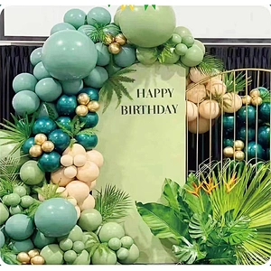 Wholesale Customized Avocado Green Retro Green Latex Balloon Garland Birthday Party Wedding Balloon Decoration Balloons Arch Set