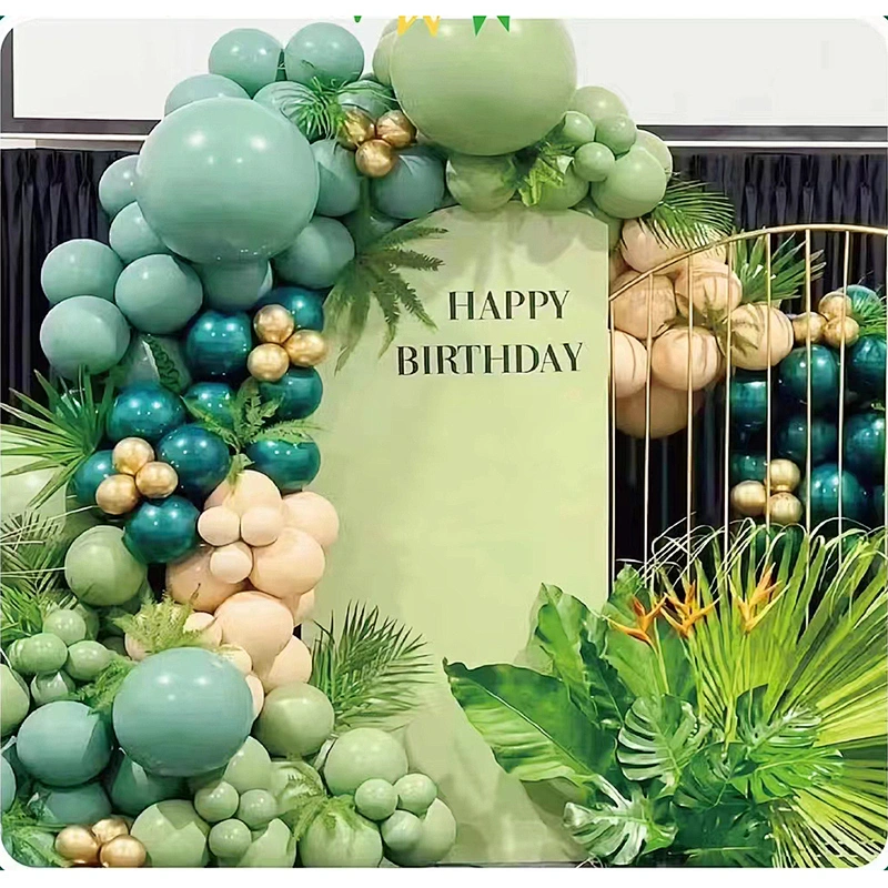 Wholesale Customized Avocado Green Retro Green Latex Balloon Garland Birthday Party Wedding Balloon Decoration Balloons Arch Set