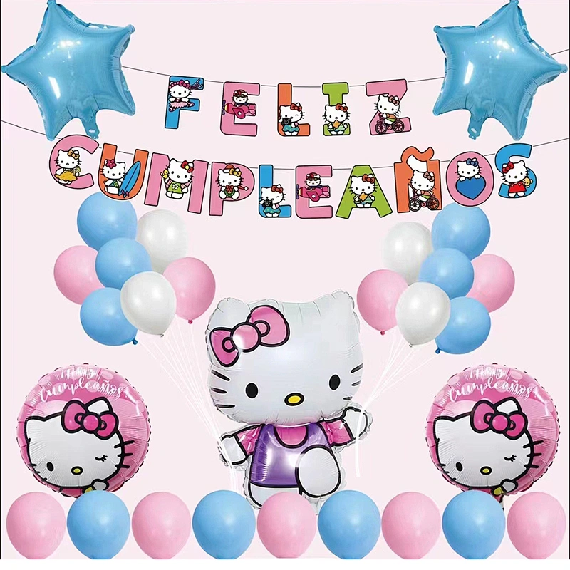 Feliz Cumpleanos Happy Birthday Theme Character Party Decoration Balloons Set Cartoon Foil Ballons Birthday Party Decorations