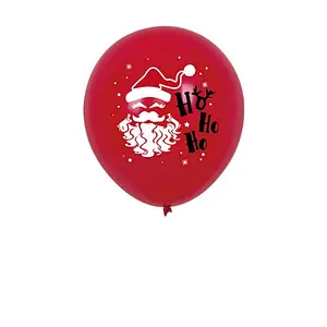 New 12 inch Christmas printed latex balloon Santa Claus Christmas tree party decoration balloon