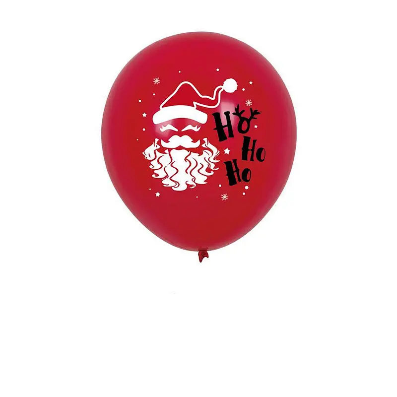 New 12 inch Christmas printed latex balloon Santa Claus Christmas tree party decoration balloon