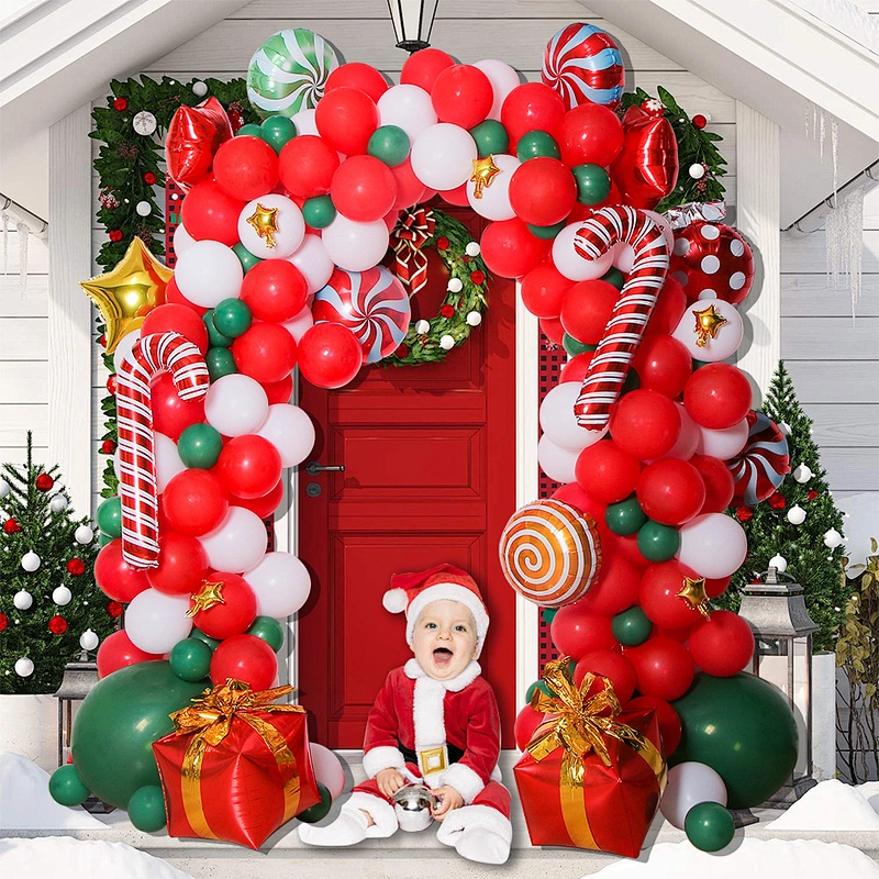 Christmas Decorations Balloon Arch Garland Party Balloon Decorations Balloon Props Santa Claus Banner Snowman Elk